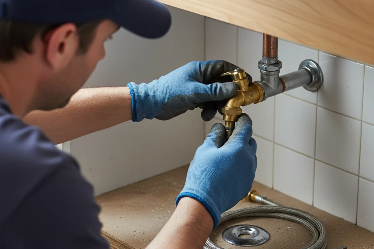 Shutoff valve and fitting work during Well Pump Repair in Branson